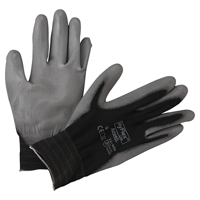 Hyflex 11-600 Blk Lt Wght Assemb Pu/Coat Sz 9 MPN:205653