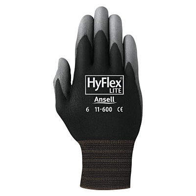 Hyflex 11-600 Blk Lt Wght Assemb Pu/Coat Sz 11 MPN:205670