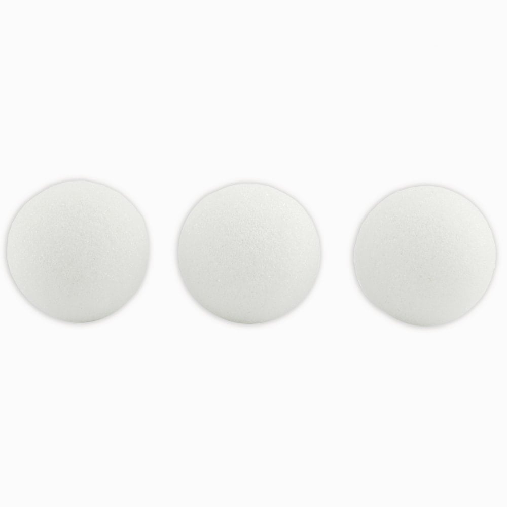 Hygloss Craft Foam Balls, 3 Inch, White, 12 Balls Per Pack, Set Of 2 Packs MPN:HYG51103-2