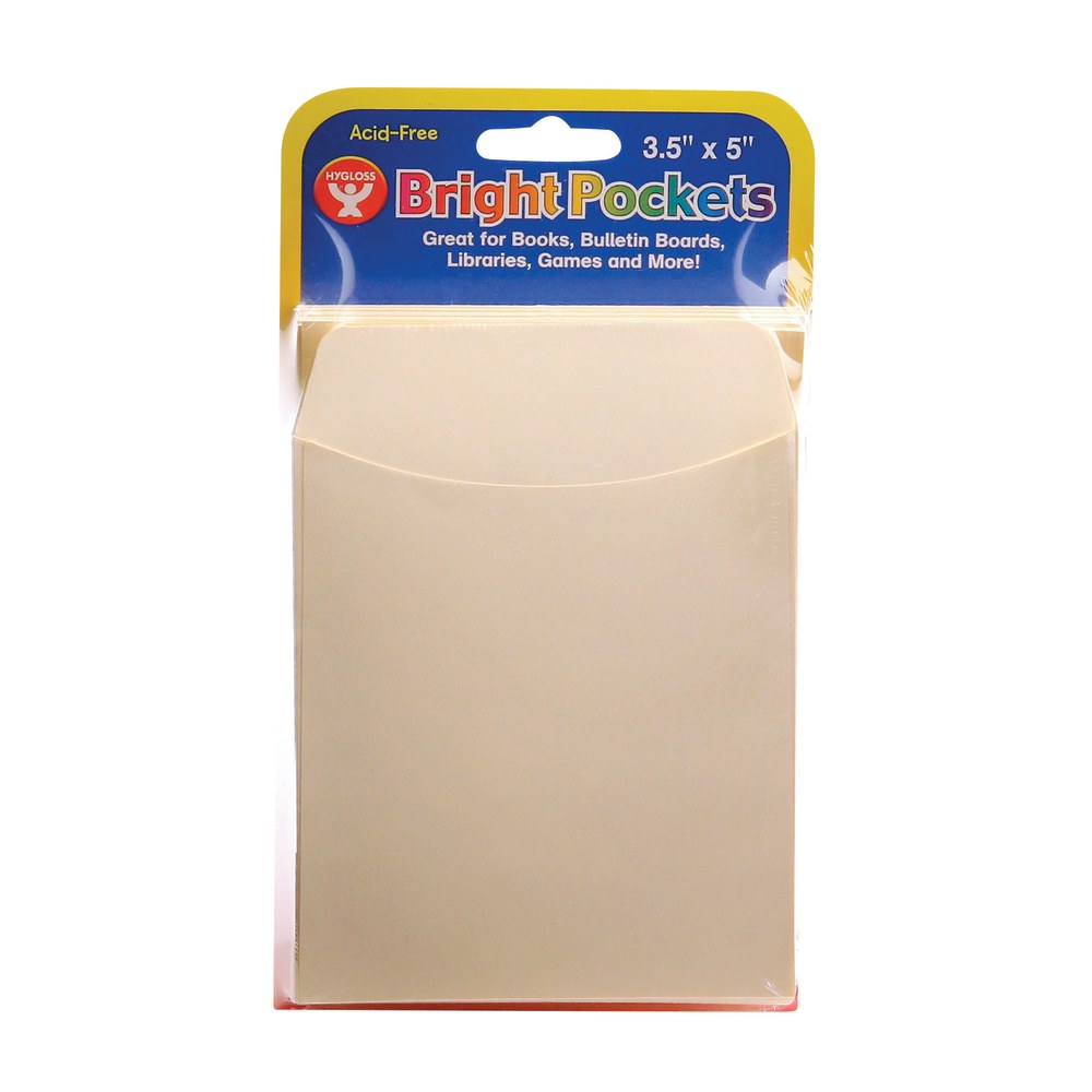 Hygloss Manila Pockets, 3 1/2in x 5in, 6 Packs Of 40 MPN:HYG15649-6