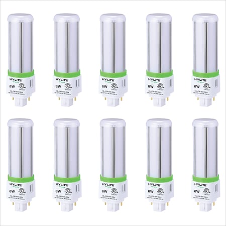 LED Omni Repl Lamp for 18W/26W CFL, 8W, 898 Lumens, 5000K, G24, PK10 MPN:HL-OB-8W-G24-50K