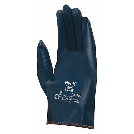 Coated Gloves, Nitrile, Smooth, Full, 3 Abrasion Level, Blue, S (7) 1 PR MPN:32-105