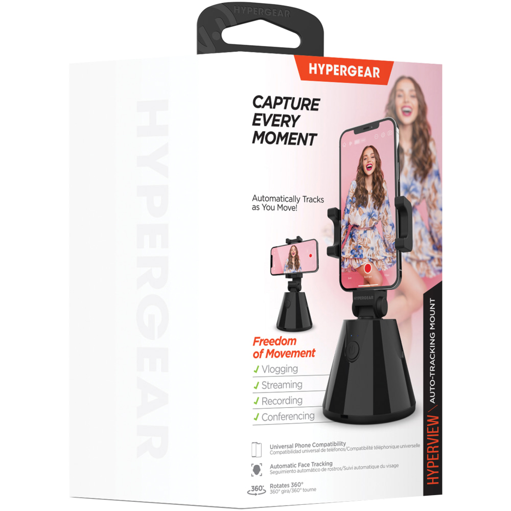 HyperGear HyperView Auto-Tracking Plastic Universal Phone Mount for iPhone or Android, Black MPN:15657