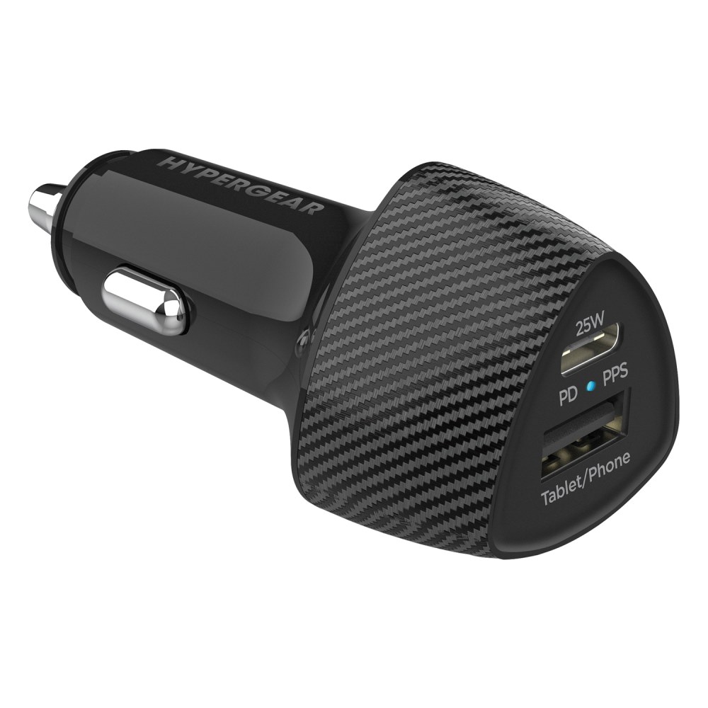 HyperGear SpeedBoost PD Dual-Output Car Charger For iPhone And Android, Black, HPL15619 MPN:15619
