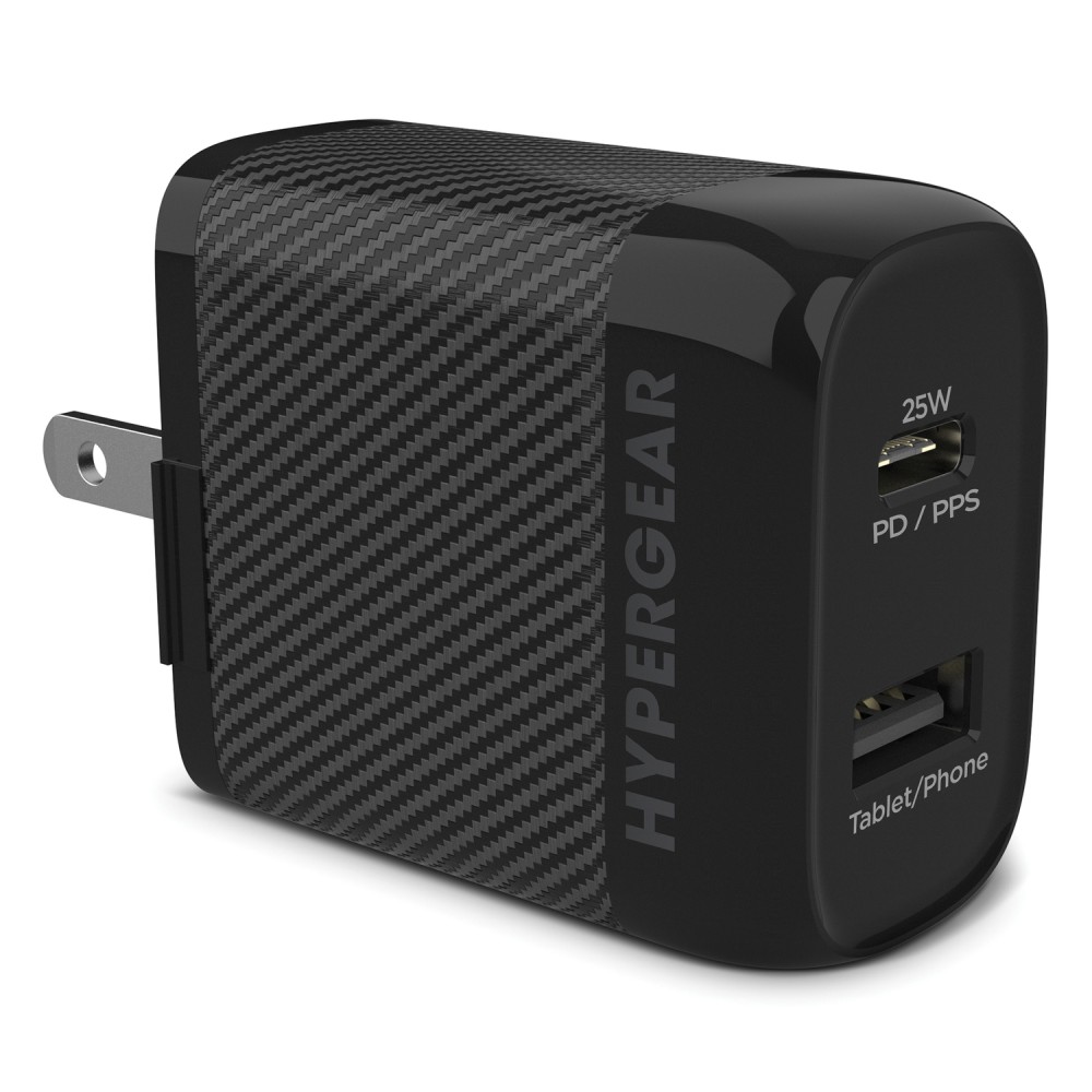 HyperGear SpeedBoost PD Dual-Output USB Wall Charger For iPhone And Android, Black, HPL15625 MPN:15625