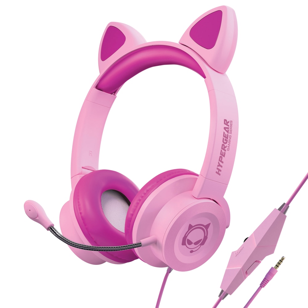 HyperGear Kids Kombat Kitty Gaming Headset, Pink, 15554 MPN:15554