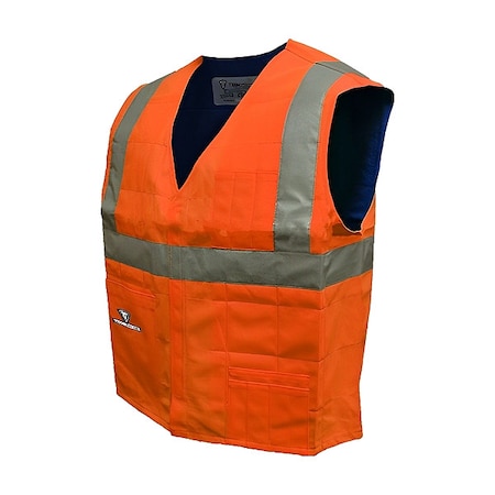 Cooling Vest, HyperKewl™, Hook-and-Loop, Orange, 2XL/3XL MPN:6538OR-2XL3XL