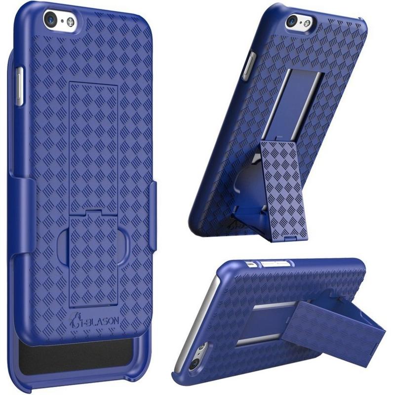 i-Blason Transformer 55-TRANS-BLUE Carrying Case (Holster) Apple iPhone Smartphone - Blue - Shatter Resistant Interior, Drop Resistant Interior - Textured - Holster, Belt Clip - 1 Pack (Min Order Qty 3) MPN:55-TRANS-BLUE