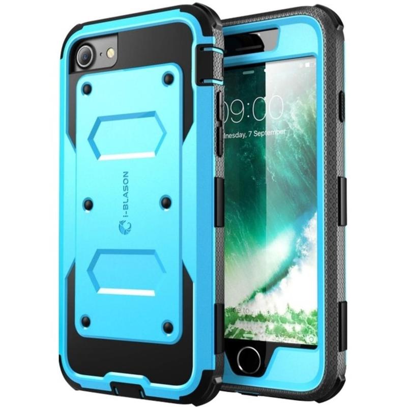 i-Blason Armorbox Carrying Case (Holster) Apple iPhone 8 Smartphone - Blue - Drop Resistant - Polycarbonate, Thermoplastic Polyurethane (TPU) Body (Min Order Qty 3) MPN:IPH8-ARMOBX-BE