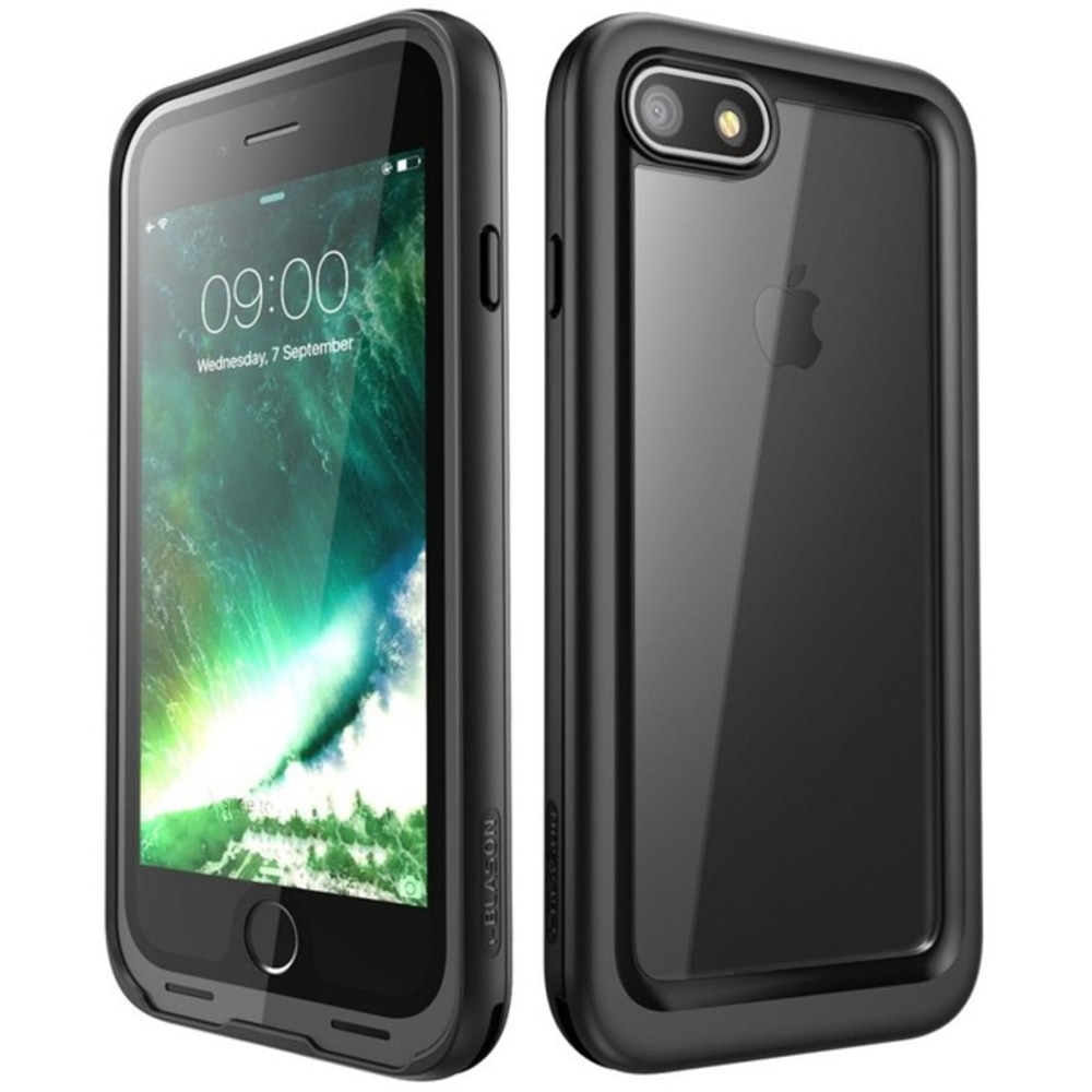 i-Blason Case - For Apple iPhone 8 Smartphone - Black - Polycarbonate, Thermoplastic Polyurethane (TPU) (Min Order Qty 3) MPN:IPH8-WTRPROF-BK
