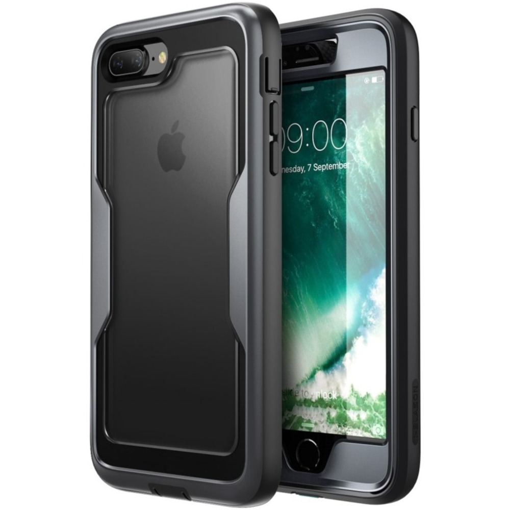 i-Blason Magma Carrying Case (Holster) Apple iPhone 8 Plus Smartphone - Black - Damage Resistant, Scratch Resistant, Shock Resistant - Polycarbonate, Thermoplastic Polyurethane (TPU) Body - Holster, Belt Clip (Min Order Qty 3) MPN:IPH8P-MAGMA-BK