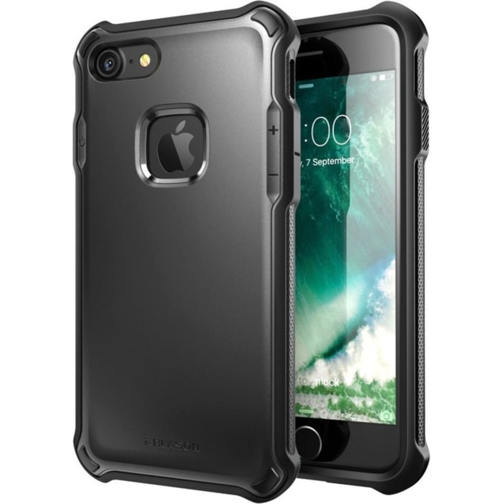 i-Blason iPhone 7 Venom Case - For Apple iPhone 7 Smartphone - Metallic Gray - Rubberized, Metallic - Impact Resistant, Drop Resistant, Anti-slip, Shock Resistant, Bump Resistant - Thermoplastic Polyurethane (TPU), Polycarbonate, Rubb (Min Order Qty 3) MP
