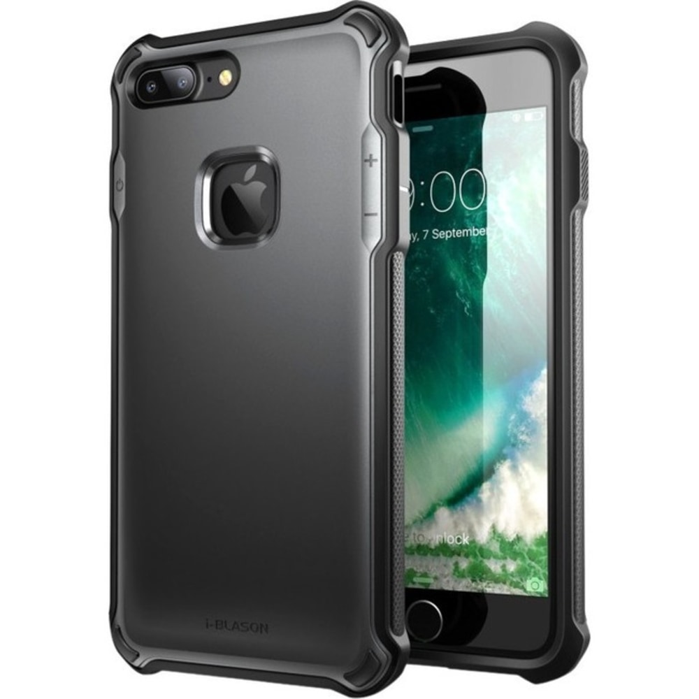 i-Blason iPhone 7 Plus Venom Case - For Apple iPhone 7 Plus Smartphone - Black, Metallic Gray - Rubberized, Metallic - Impact Resistant, Drop Resistant, Bump Resistant, Shock Resistant, Anti-slip - Thermoplastic Polyurethane (TPU), Po (Min Order Qty 3) MP