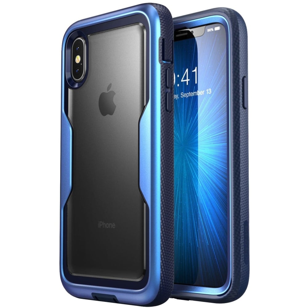 i-Blason Magma iPhone X Case - For Apple iPhone X Smartphone - Blue - Polycarbonate, Thermoplastic Polyurethane (TPU) (Min Order Qty 3) MPN:IPHX-MAGMA-MB