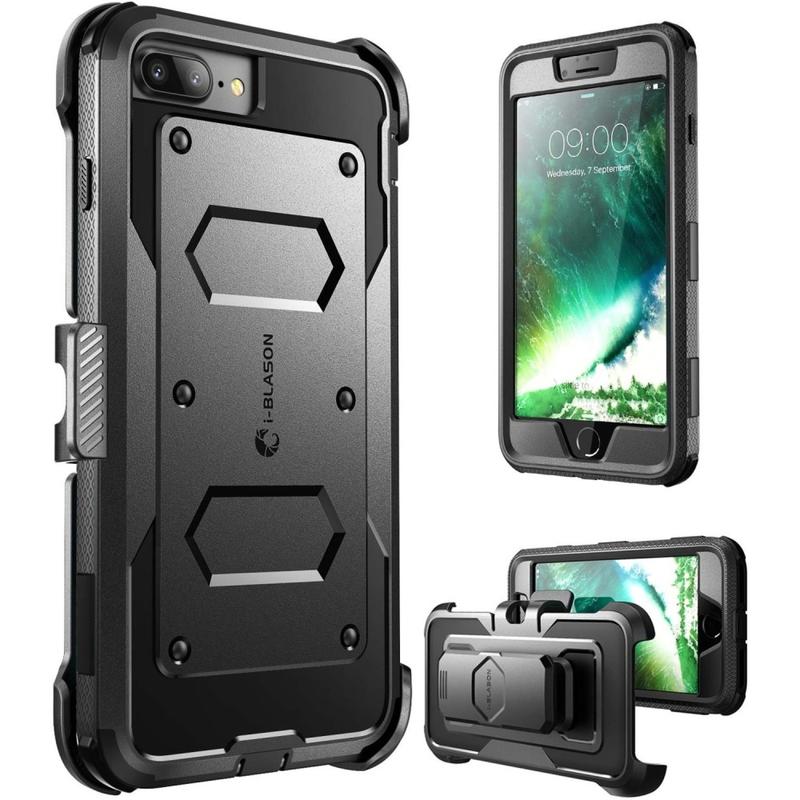 i-Blason Sport Carrying Case (Armband) Apple iPhone 8 Plus Smartphone - Black - Polycarbonate, Silicone Body - Armband (Min Order Qty 3) MPN:S-IPH8P-ARMB-BK