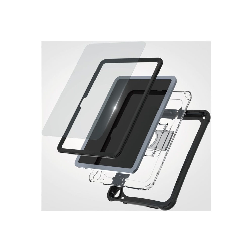 iBenzer Hexpact - Protective case for tablet - extreme-duty, with stand - transparent - for Apple 10.9-inch iPad (10th generation) MPN:IP10-HPE-BK