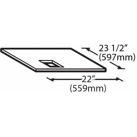 Bin Top, Gray, Metal, 2 in H MPN:KBT24