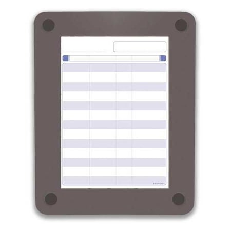 Planning Board, Glass, 11 in, 13 1/2 in, No Frame Frame, White, Gloss MPN:31130