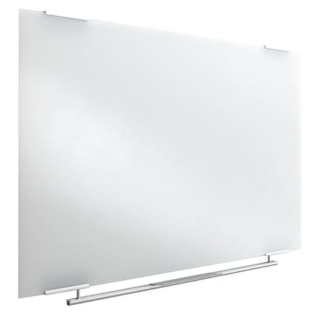 Dry Erase Board, Glass, 36 in, 60 in, No Frame Frame, Ultra White, Gloss MPN:31150