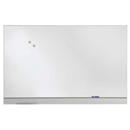 Dry Erase Board, Steel, 46 in, 72 in, Aluminum Frame, White, Gloss MPN:31260