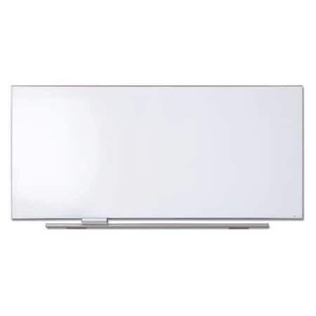 Dry Erase Board, Porcelain, 44 in, 96 in, Aluminum Frame, White, Gloss MPN:31480