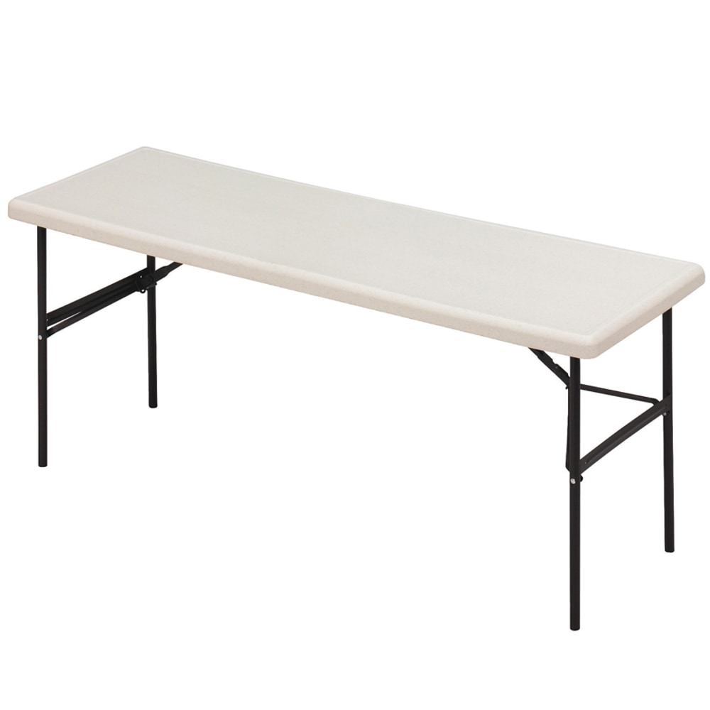 Iceberg IndestrucTable TOO 1200-Series Folding Table, 72inW x 24inD, Platinum MPN:65383