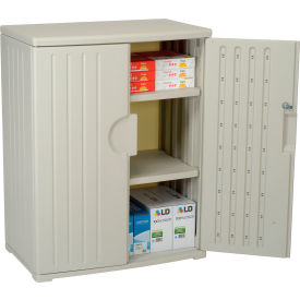 Iceberg™ Plastic Counter Height Storage Cabinet 36
