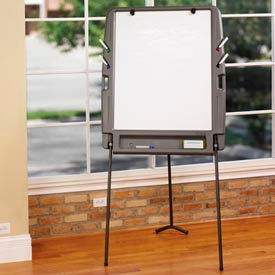 Iceberg Portable Flipchart Easel with Dry Erase Surface - Charcoal 30227