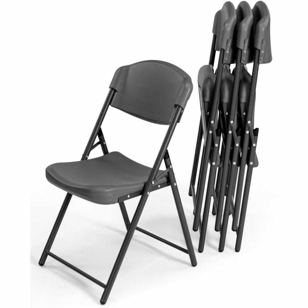 Iceberg Rough-N-Ready Blow-Molded Folding Chairs - High-density Polyethylene (HDPE) Seat Material - Hig - 64037 MPN:64037