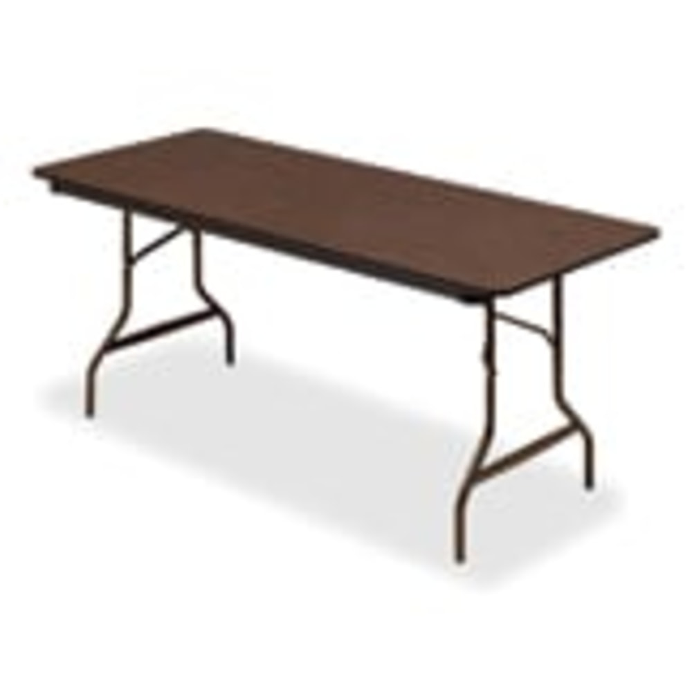Iceberg 55324 Economy Folding Table - Melamine Rectangle Top - 300 lb Capacity - 72in Table Top x 30in Table Topx 0.62in Table Top Thickness - 55324 MPN:55324