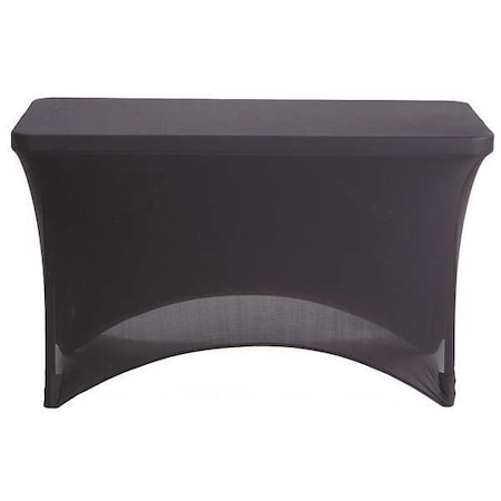 Igear Stretch Fabric Table Cover, 24 in W x 48 in L, Black MPN:16511