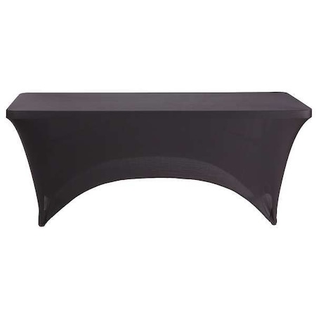 Igear Stretch Fabric Table Cover, 30 in W x 72 in L, Black MPN:16521