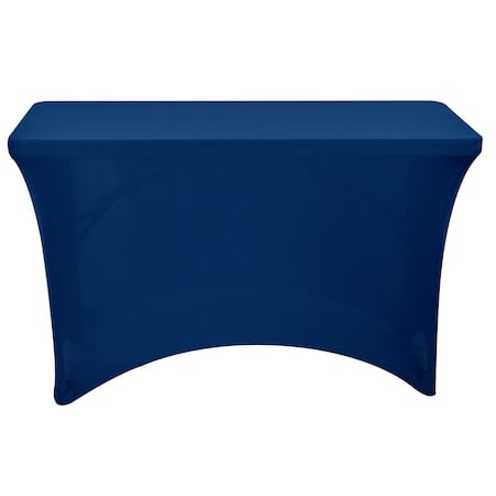 Igear Stretch Fabric Table Cover, 30 in W x 96 in L, White MPN:16533