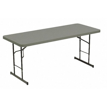 IndestrucTable Commercial Folding Table, Charcoal Top and Frame, 30 in W x 60 in L x 35 in H MPN:61627