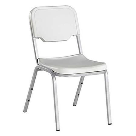Rough n Ready Stack Chair, Platinum Seat and Back, Charcoal Frame, Up to 300lbs, 4 PK MPN:64113
