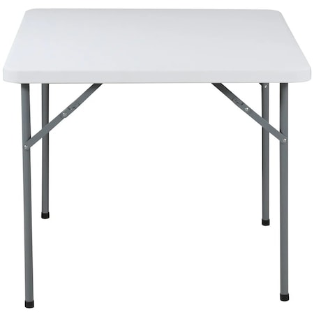 IndestrucTable Classic Folding Table, Platinum Granite Top, 34 in W x 34 in L x 29 in H MPN:65253