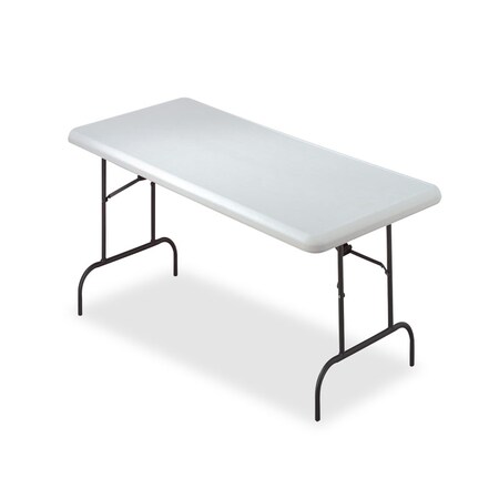 IndestrucTable Classic Folding Table, Platinum Top, 30 in W x 96 in L x 29 in H MPN:65333