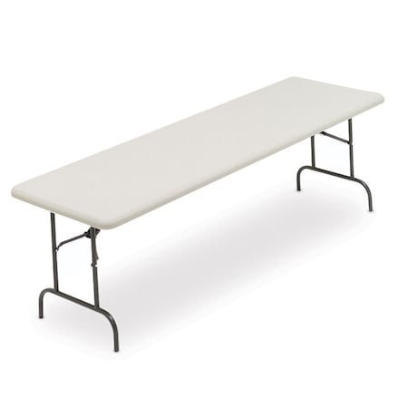 IndestrucTable Classic Folding Table, Platinum Top, 18 in W x 72 in L x 29 in H MPN:65367