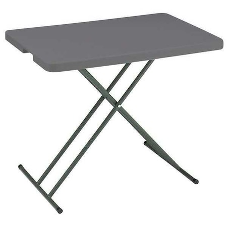 IndestrucTable Classic Personal Folding Table, Charcoal Top and Frame, 20 in W x 30 in L x 29 in H MPN:65491