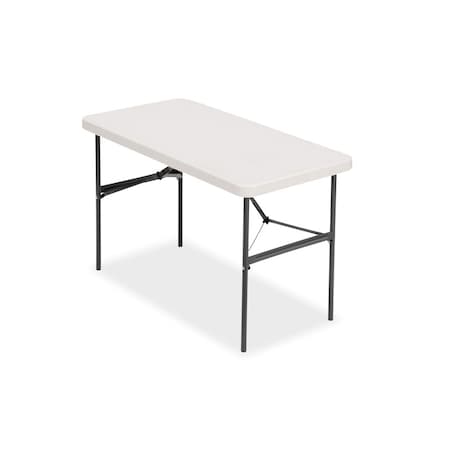 IndestrucTable Commercial Folding Table, Platinum Granite Top, 30 in W x 72 in L x 29 in H MPN:65523