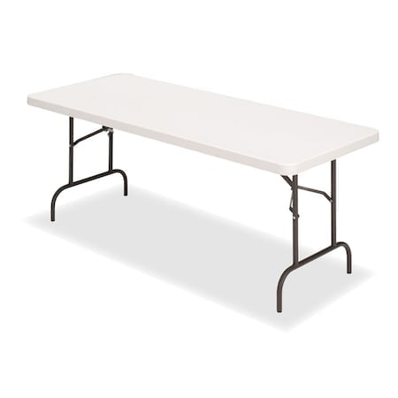 IndestrucTable Commercial Folding Table, Platinum Granite Top, 30 in W x 96 in L x 29 in H MPN:65533