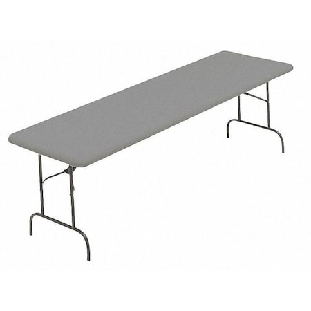 IndestrucTable Commercial Folding Table, Charcoal Top and Frame, 30 in W x 96 in L x 29 in H MPN:65537