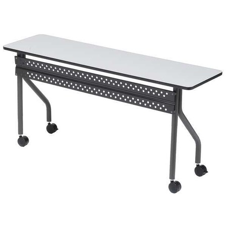 OfficeWorks Mobile Training Table, Gray Top, Charcoal Frame, 18 in W x 72 in L MPN:68067