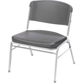 Iceberg Big and Tall Stack Chair - Charcoal - Pack of 4 - Rough 'N Ready Series 64127