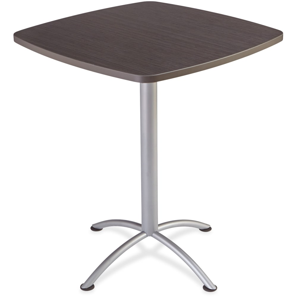 Iceberg iLand 42inH Square Bistro Table, Gray/Silver MPN:69754