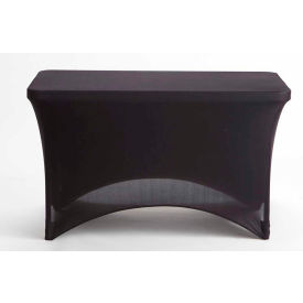 Iceberg Stretch Fabric Table Cover 4' Black 16511