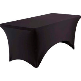 Iceberg Stretch Fabric Table Cover 6' Black 16521