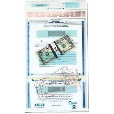Dual Deposit Bag, Disposable, Plastic, 11