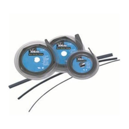 Heat Shrink Tube, Thin Wall, 2:1 I.D. Shrink Ratio, 0.81 in I.D. Before Shrinking, Black, 6 in MPN:46-325