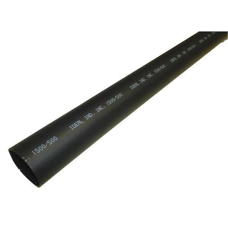 Adhesive Lined Heat Shrink Tube, Heavy Wall, 3:1 I.D. Shrink Ratio, 1.5 in I.D. Before Shrinking, Black, 4 ft, 5 PK MPN:46-358